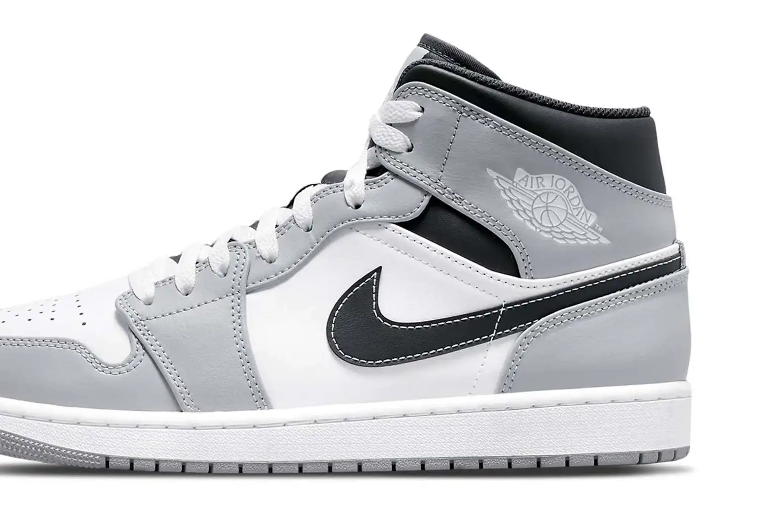 Light Grey Anthracite Mid Jordan Smoke 1 Air 0607